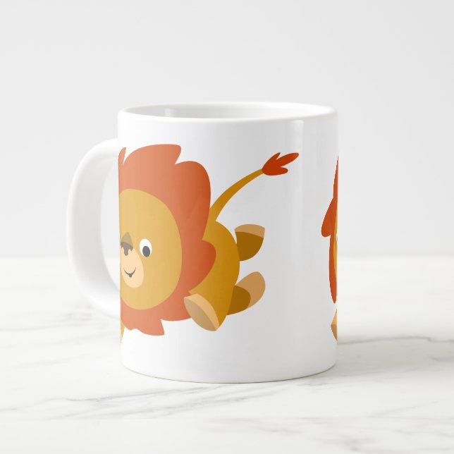 Grande Tasse Cartoon très rapide Lion Jumbo Mug (Devant gauche)
