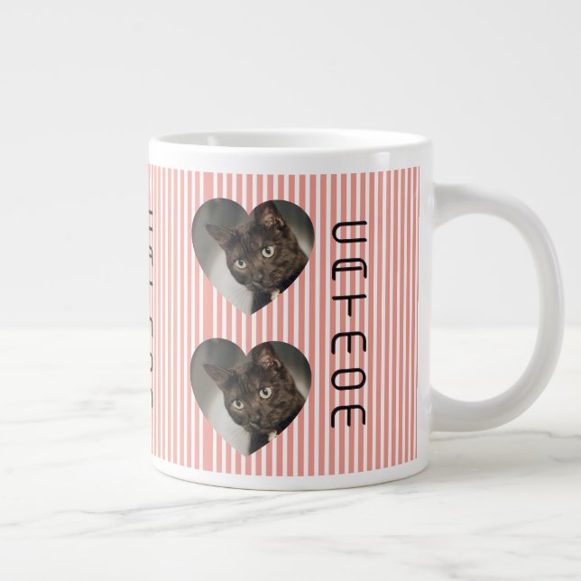 Grande Tasse Cat Mum deux photo Mug (Droite)