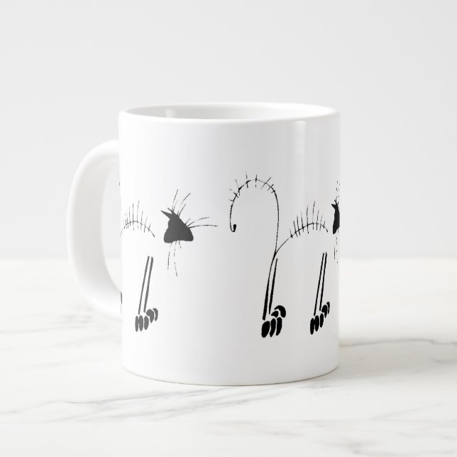 Grande Tasse Cat Skeleton (Devant gauche)