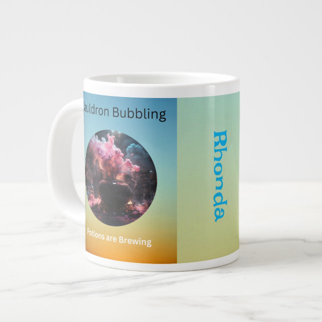 Grande Tasse Cauldron à bulles personnalisées (Devant gauche)