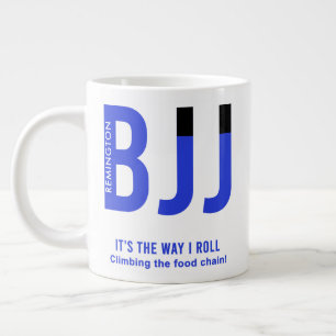 Grande Tasse Ceinture bleue personnalisée Classé BJJ Jiu Jitsu 