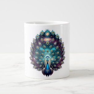 Grande Tasse Céleste Peacock Art cosmique Mug café