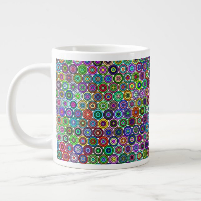 Grande Tasse Cercles imbriqués Mug 20oz (Gauche)