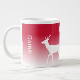 Grande Tasse Cerf rouge personnalisé