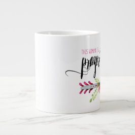 Grande Tasse Cette femme est une guerrière de prières Mug