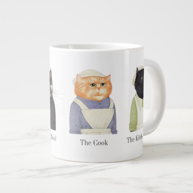 Grande Tasse CHAÎNES DE DAME Grosse Mug blanc + Texte (Devant droit)