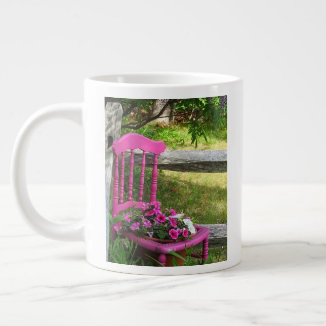 Grande Tasse Chaise et fleurs roses - Martha's Vineyard (Gauche)