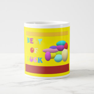 Grande Tasse Chance de chance Message de félicitations jaune