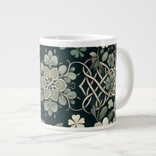 Grande Tasse Charme floral du trèfle celtique