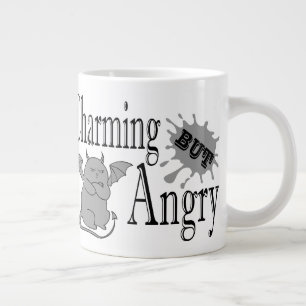 Grande Tasse Charming mais en colère petit chat diable drôle ci