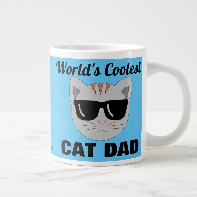 Grande Tasse Chat aux lunettes de soleil CAT les plus froides d (Droite)