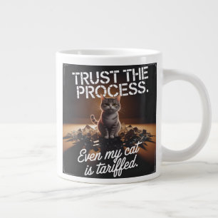 Grande Tasse Chat de Confiance dans le Processus Bureau Humour 
