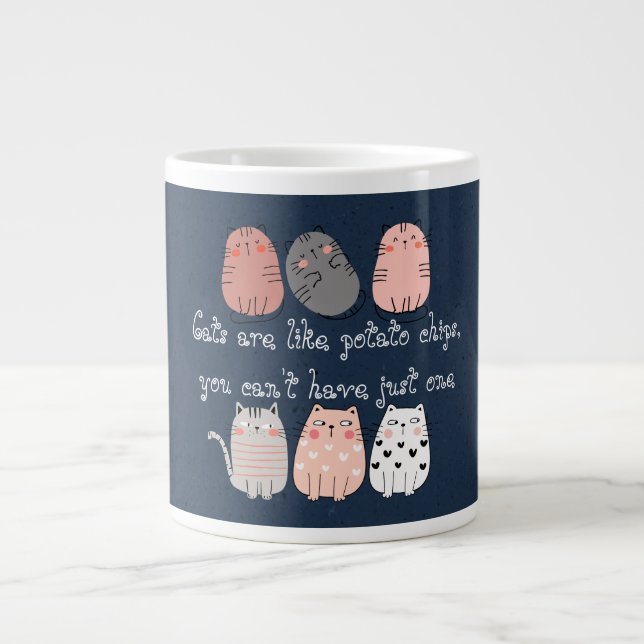 Grande Tasse Chat drôle, Cute Chat Spécial Mug (Devant)