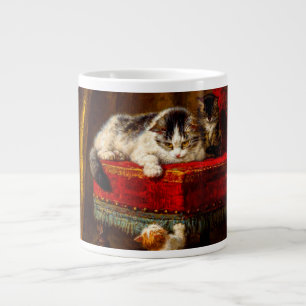 Grande Tasse Chat et chatons Jouer avec chaise