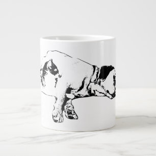 Grande Tasse Chat et chien se reposent ensemble Mug d'art monoc