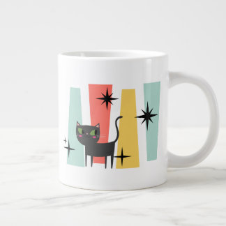 Grande Tasse Chat Rétro Milieu de Siècle