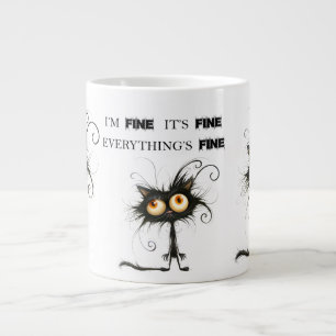 Grande Tasse Chat Stressé Je vais Bien Tout va Bien