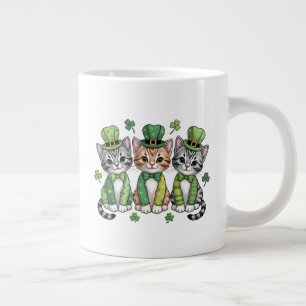 Grande Tasse Chatons chanceux de la Saint-Patrick-47474