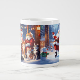 Grande Tasse Chats et Santa Clause Mug Modèle
