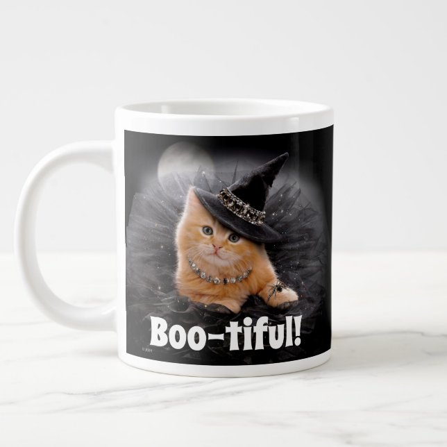 Grande Tasse Chatte à sorcière glamour (Gauche)