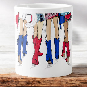 Grande Tasse Chaussures de cowboy et chapeaux personnalisés pou