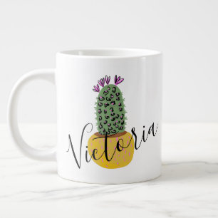Grande Tasse Cheetah Cactus Illustration Nom Giant Coffee Mug