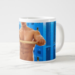 Grande Tasse ChemiseSlipperyJoe homme musclé torse nu abs poitr