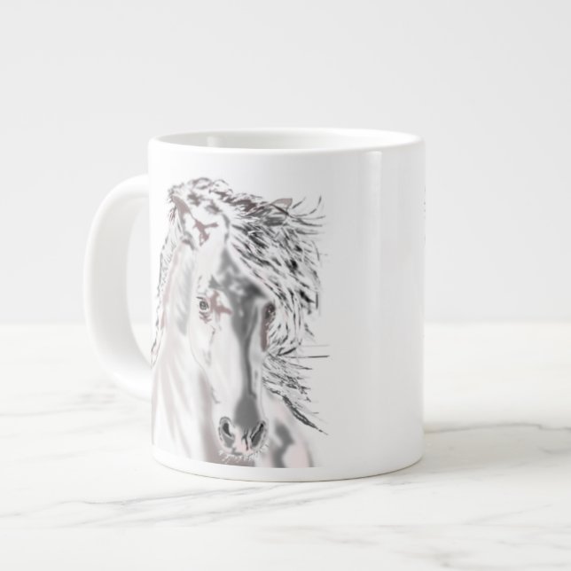 Grande Tasse Cheval blanc (Devant gauche)