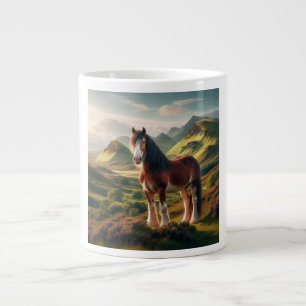 Grande Tasse cheval Clydesdale des Highlands d'Écosse