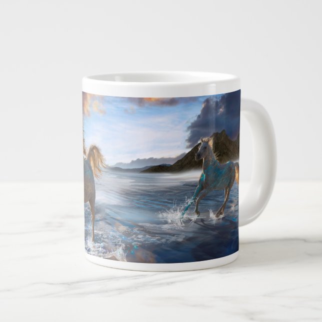 Grande Tasse Chevaux arabes "Chevaux de l'île Stellar" (Devant droit)
