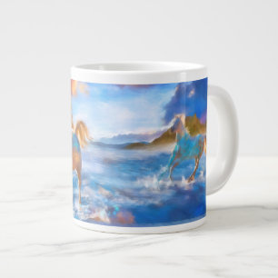 GRANDE TASSE CHEVAUX ARABES DE L'ÎLE STELLAR