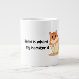 Grande Tasse Chez moi, mon hamster est un joli hamster brun