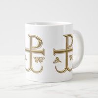 Chi-Rho en or "3-D" avec Ancre
