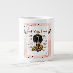 Grande Tasse Chrétienne prier la reine noire melanin sista femm