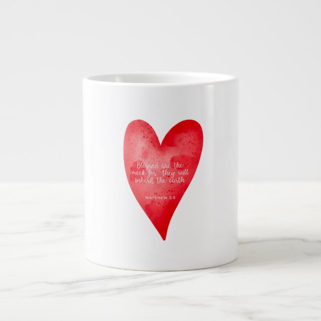 Grande Tasse Christmas Bible Mug Matthew 5:5 (Devant)