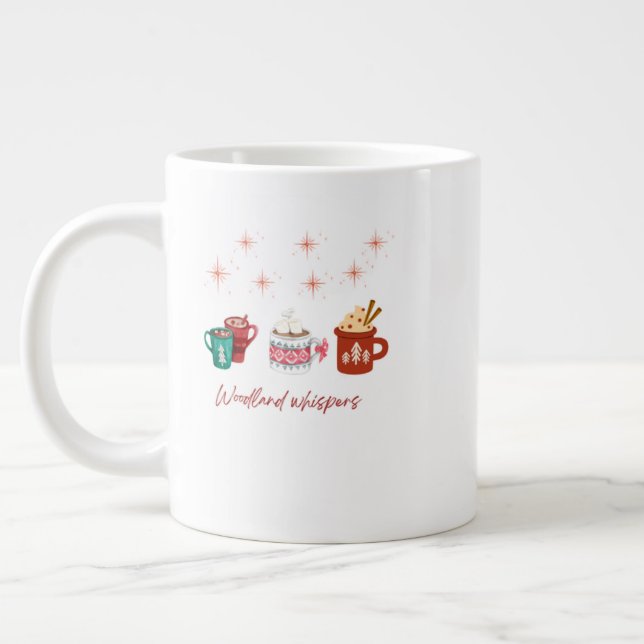 Grande Tasse Christmas Mug – Festive Floral Holiday Cocoa & Cof (Gauche)
