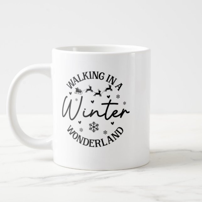 Grande Tasse Christmas Mug – Festive Holiday Cocoa & Coffee Cup (Gauche)