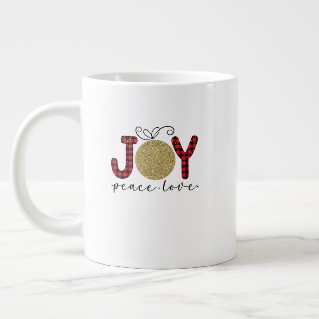 Grande Tasse Christmas Mug – Glitter Holiday Cocoa & Coffee Cup (Gauche)