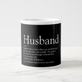 Grande Tasse Citation amusante du meilleur mari du monde noir e