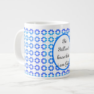Grande Tasse Citation bleue et blanche inspirée Mug