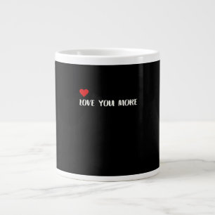 Grande Tasse Citation d'amour minimaliste Je t'aime plus
