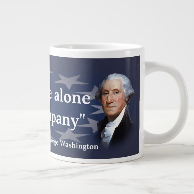 Grande Tasse Citation de George Washington sur la mauvaise soci (Droite)