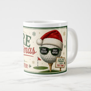 Grande Tasse Citation drôle de Noël pour golfeur