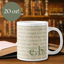Citations de fierté et de préjugés Jumbo Mug perso