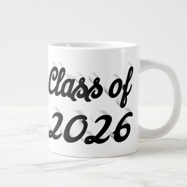 Grande Tasse Class of 2026 black script graduation (Droite)