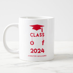 Grande Tasse Classe de 2024 - Graduation Rouge
