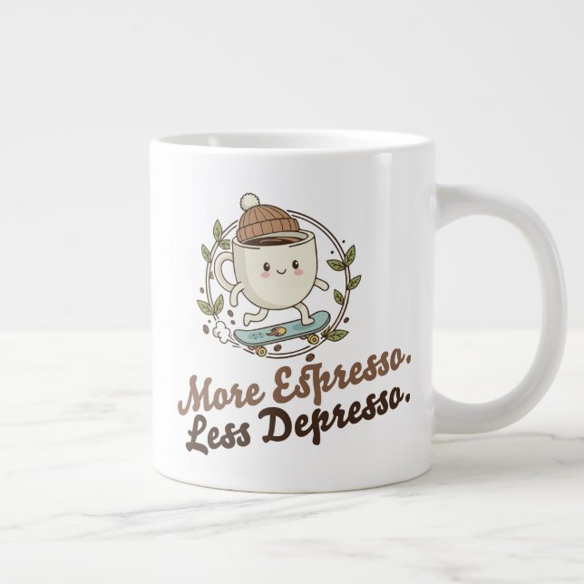 Grande Tasse Classic Mug - More Espresso. Less Depresso. (Droite)