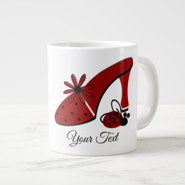 Grande Tasse Coccinelle - Mug Géant (Devant droit)