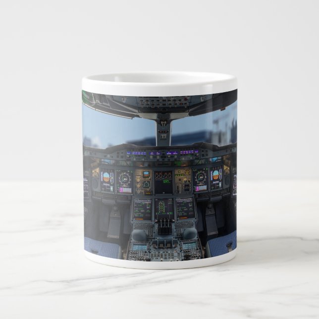 Grande Tasse Cockpit Airbus A380 (Devant)