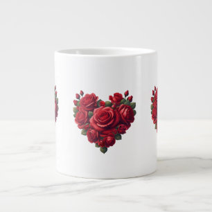 Grande Tasse Coeur des Roses - Art floral romantique